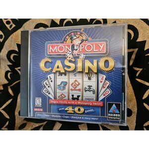 Monopoly Casino 40 Games - PC CD-ROM Win 95/98- Tested Works- No Scratches - CS1